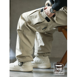 BGYO鹿起 冬季戶外工裝羽絨褲男保暖運動側邊口袋美式休閒長褲子