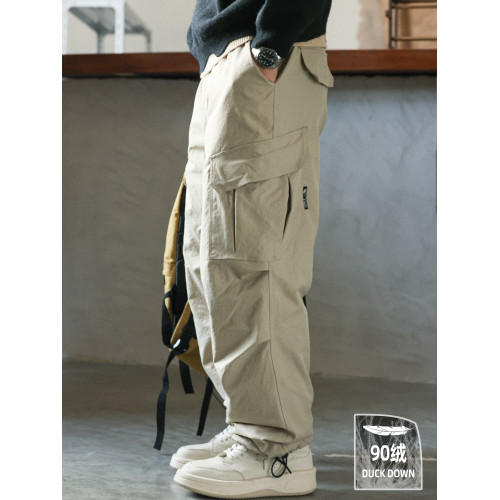 BGYO鹿起 冬季戶外工裝羽絨褲男保暖運動側邊口袋美式休閒長褲子 BGYO鹿起 冬季戶外工裝羽絨褲男保暖運動側邊口袋美式休閒長褲子