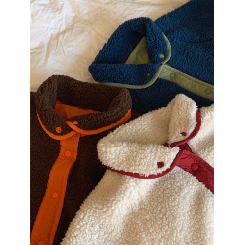 加厚羊羔毛外套女冬季新款韓版寬松撞色正反兩面穿搖粒絨立領上衣 加厚羊羔毛外套女冬季新款韓版寬松撞色正反兩面穿搖粒絨立領上衣