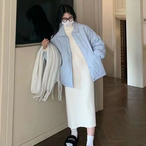 2025年春秋新款輕薄羽絨棉服女麵包服寬松翻領韓版短款棉衣外套潮 2025年春秋新款輕薄羽絨棉服女麵包服寬松翻領韓版短款棉衣外套潮