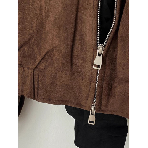 拉夏貝爾復古鹿皮絨夾克外套女2025新款秋冬季加絨設計感小衆上衣 拉夏貝爾復古鹿皮絨夾克外套女2025新款秋冬季加絨設計感小衆上衣