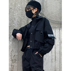 個性夾克女秋冬短款2025新款小個子帥氣顯瘦工裝夾棉夾克短外套潮