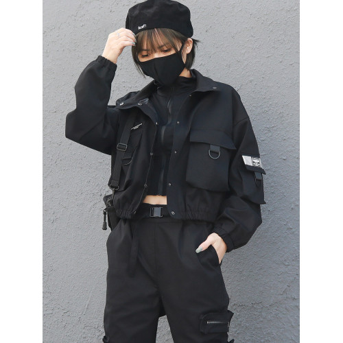 個性夾克女秋冬短款2025新款小個子帥氣顯瘦工裝夾棉夾克短外套潮 個性夾克女秋冬短款2025新款小個子帥氣顯瘦工裝夾棉夾克短外套潮