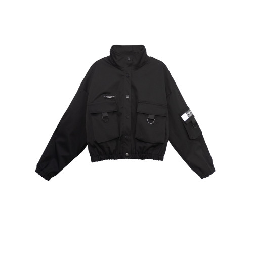 個性夾克女秋冬短款2025新款小個子帥氣顯瘦工裝夾棉夾克短外套潮 個性夾克女秋冬短款2025新款小個子帥氣顯瘦工裝夾棉夾克短外套潮