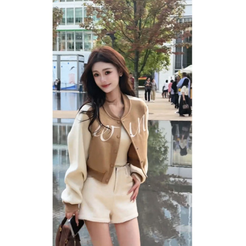 美式復古撞色棒球服外套女2025秋季新款寬松短款夾克上衣氣質女裝 美式復古撞色棒球服外套女2025秋季新款寬松短款夾克上衣氣質女裝