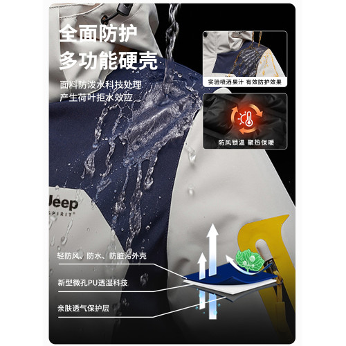 JEEP SPIRIT沖鋒衣羽絨服男2024新款秋冬三合一內膽戶外加厚外套 JEEP SPIRIT沖鋒衣羽絨服男2024新款秋冬三合一內膽戶外加厚外套