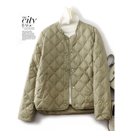 奢侈品牌折釦店日本一線品牌春秋新寬松菱形格羽絨服外套上衣 奢侈品牌折釦店日本一線品牌春秋新寬松菱形格羽絨服外套上衣