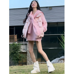 韓系時尚百搭羽絨棉服馬甲外套女秋冬新款小個子寬松棉服馬甲外套