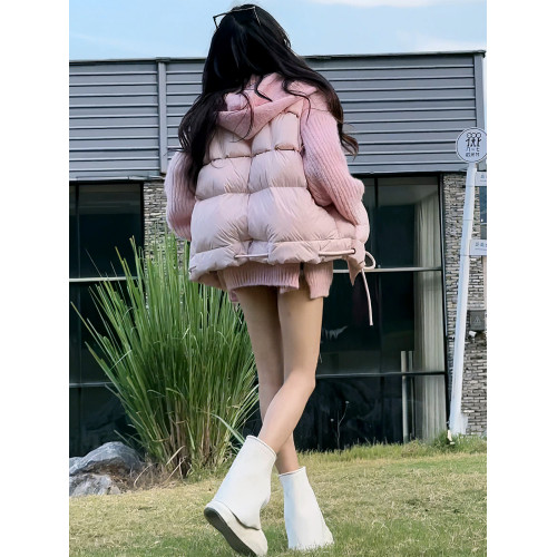 韓系時尚百搭羽絨棉服馬甲外套女秋冬新款小個子寬松棉服馬甲外套 韓系時尚百搭羽絨棉服馬甲外套女秋冬新款小個子寬松棉服馬甲外套