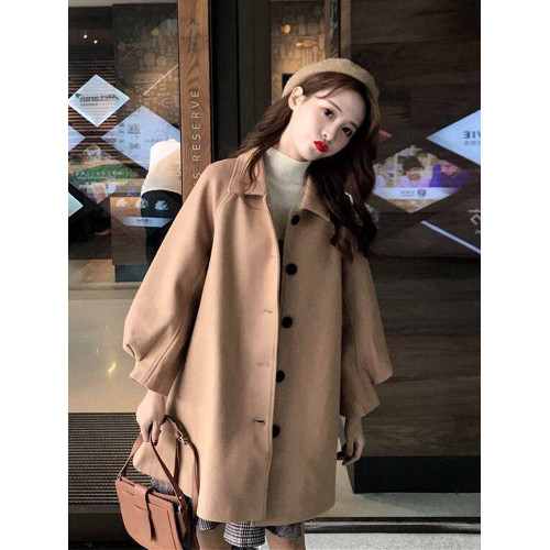 2025春秋季毛呢外套女小個子港味百搭中長款復古寬松顯瘦呢子大衣 2025春秋季毛呢外套女小個子港味百搭中長款復古寬松顯瘦呢子大衣