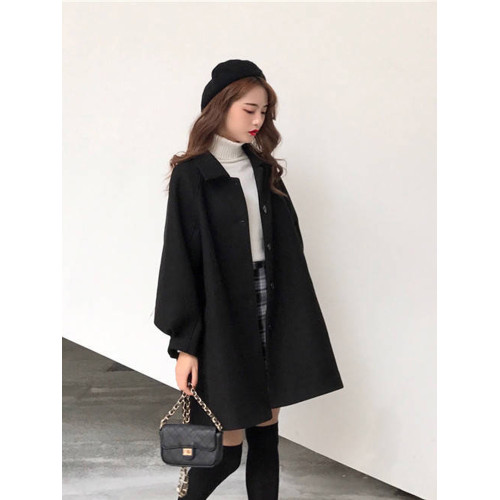 2025春秋季毛呢外套女小個子港味百搭中長款復古寬松顯瘦呢子大衣 2025春秋季毛呢外套女小個子港味百搭中長款復古寬松顯瘦呢子大衣