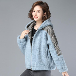 加絨加厚仿羊羔絨外套女2025新款秋冬季寬松韓版大碼女裝拉鍊衛衣