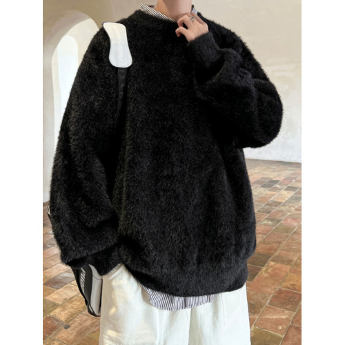 水貂絨情侶毛衣男秋冬加厚情侶潮牌馬甲內搭打底針織衫寬松慵懶風 水貂絨情侶毛衣男秋冬加厚情侶潮牌馬甲內搭打底針織衫寬松慵懶風