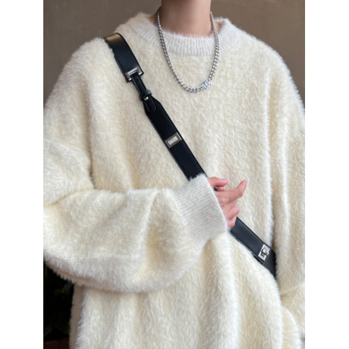 水貂絨情侶毛衣男秋冬加厚情侶潮牌馬甲內搭打底針織衫寬松慵懶風 水貂絨情侶毛衣男秋冬加厚情侶潮牌馬甲內搭打底針織衫寬松慵懶風