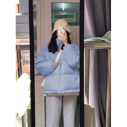 黑色羽絨服女冬季2025新款設計感小衆短款立領反季麵包服外套女款 黑色羽絨服女冬季2025新款設計感小衆短款立領反季麵包服外套女款