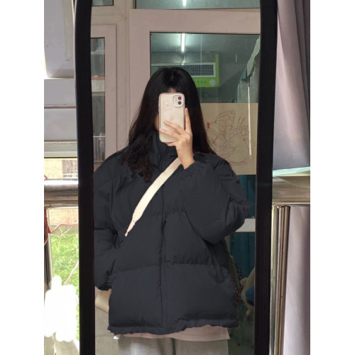 黑色羽絨服女冬季2025新款設計感小衆短款立領反季麵包服外套女款 黑色羽絨服女冬季2025新款設計感小衆短款立領反季麵包服外套女款