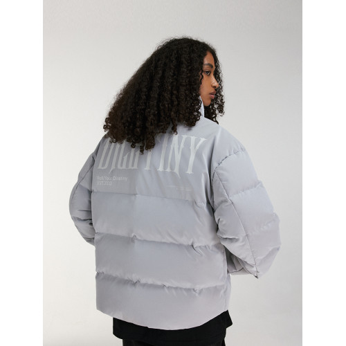 DICETINY 印花霧面pu皮羽絨服美式街頭保暖立領麵包服棉衣男 DICETINY 印花霧面pu皮羽絨服美式街頭保暖立領麵包服棉衣男