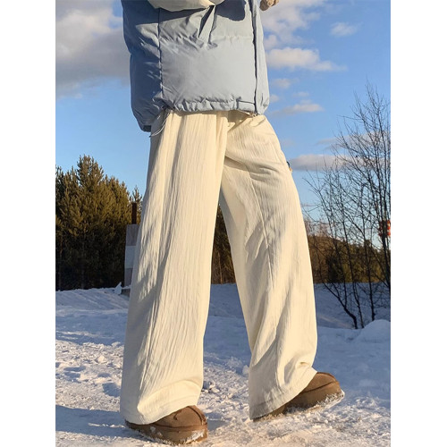 BWKA日系加厚保暖棉褲女男冬季寬松簡約百搭休閒褲垂感濶腿直筒褲 BWKA日系加厚保暖棉褲女男冬季寬松簡約百搭休閒褲垂感濶腿直筒褲