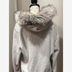 美式古著亞文化y2k衣服連帽衛衣女秋冬加絨加厚開衫毛領外套上衣