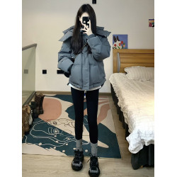 韓版寬松保暖連帽麵包棉服女冬季今年流行爆款小個子加厚棉衣外套