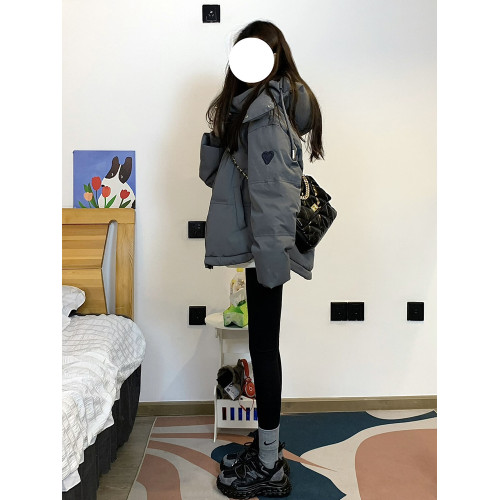 韓版寬松保暖連帽麵包棉服女冬季今年流行爆款小個子加厚棉衣外套 韓版寬松保暖連帽麵包棉服女冬季今年流行爆款小個子加厚棉衣外套