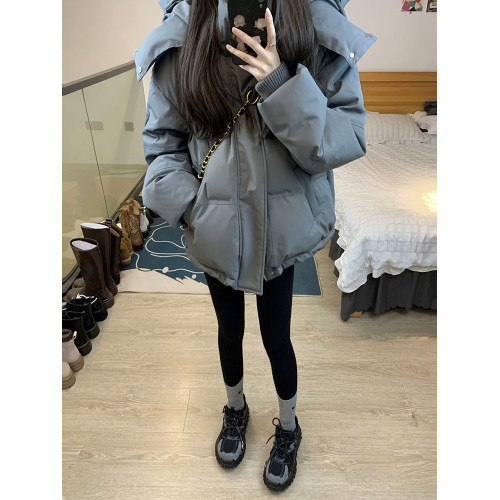 韓版寬松保暖連帽麵包棉服女冬季今年流行爆款小個子加厚棉衣外套 韓版寬松保暖連帽麵包棉服女冬季今年流行爆款小個子加厚棉衣外套