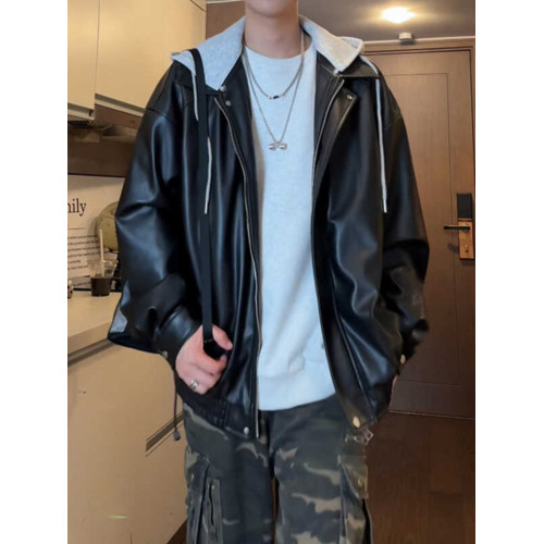 胖mm皮衣外套女春秋季美式高街學生寬松大碼高級感機車夾克棒球服 胖mm皮衣外套女春秋季美式高街學生寬松大碼高級感機車夾克棒球服