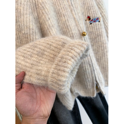 杏色小狗刺綉套頭毛衣女秋冬2025新款內搭羊毛針織打底衫秋冬加厚 杏色小狗刺綉套頭毛衣女秋冬2025新款內搭羊毛針織打底衫秋冬加厚