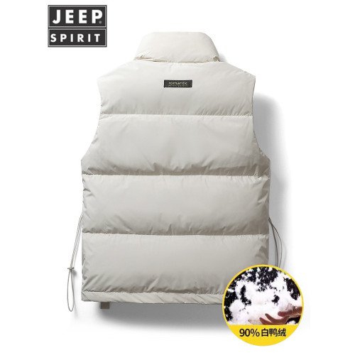 JEEP男士羽絨馬甲冬季90白鴨絨立領大口袋坎肩背心保暖防寒服馬甲 JEEP男士羽絨馬甲冬季90白鴨絨立領大口袋坎肩背心保暖防寒服馬甲