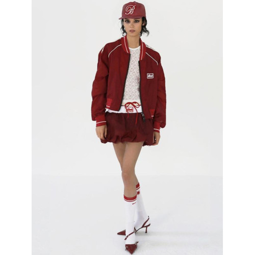 韓國badblood美式辣妹短外套女字母刺綉復古上衣小衆休閒棒球服潮 韓國badblood美式辣妹短外套女字母刺綉復古上衣小衆休閒棒球服潮