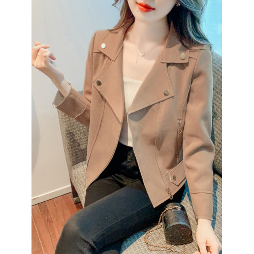 150小個子麂皮絨風衣外套女155春秋季短款夾克高級感小衆上衣xs碼 150小個子麂皮絨風衣外套女155春秋季短款夾克高級感小衆上衣xs碼