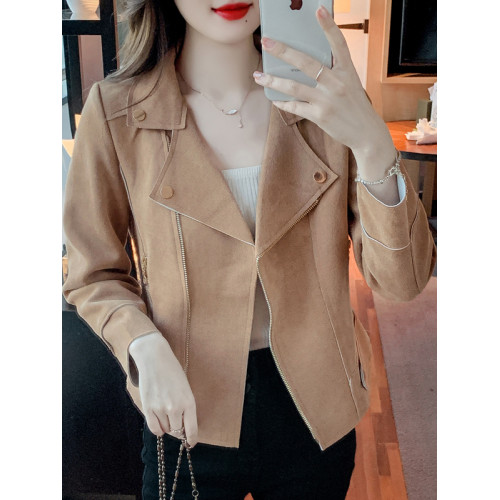 150小個子麂皮絨風衣外套女155春秋季短款夾克高級感小衆上衣xs碼 150小個子麂皮絨風衣外套女155春秋季短款夾克高級感小衆上衣xs碼