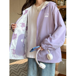 兩面穿羊羔毛外套女秋冬季加絨加厚夾克2025新款初中學生大童棉服