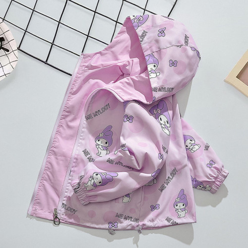 美樂蒂外套秋裝女2025春秋上衣中大童雙面穿女孩沖鋒衣兩面穿衣服 美樂蒂外套秋裝女2025春秋上衣中大童雙面穿女孩沖鋒衣兩面穿衣服