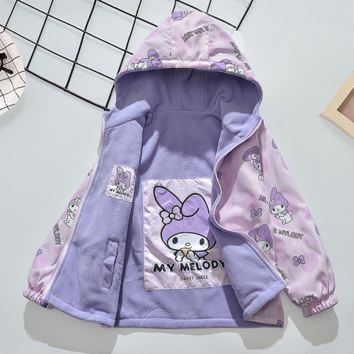 美樂蒂外套秋裝女2025春秋上衣中大童雙面穿女孩沖鋒衣兩面穿衣服 美樂蒂外套秋裝女2025春秋上衣中大童雙面穿女孩沖鋒衣兩面穿衣服