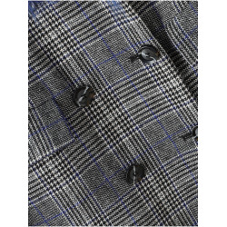 諾諾E站【GS】冬裝 女式雙排口毛呢外套毛領可拆休閒長款外套