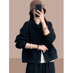 2025春秋季新款女士短外套衛衣開衫上衣棒球服爆款夾克洋氣小個子