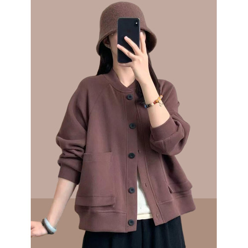 2025春秋季新款女士短外套衛衣開衫上衣棒球服爆款夾克洋氣小個子 2025春秋季新款女士短外套衛衣開衫上衣棒球服爆款夾克洋氣小個子