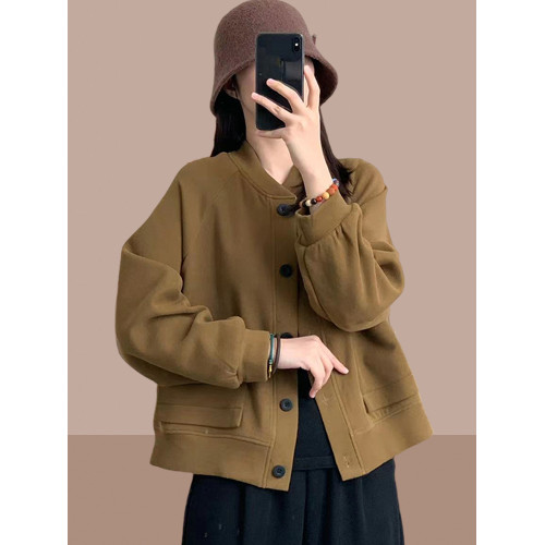 2025春秋季新款女士短外套衛衣開衫上衣棒球服爆款夾克洋氣小個子 2025春秋季新款女士短外套衛衣開衫上衣棒球服爆款夾克洋氣小個子