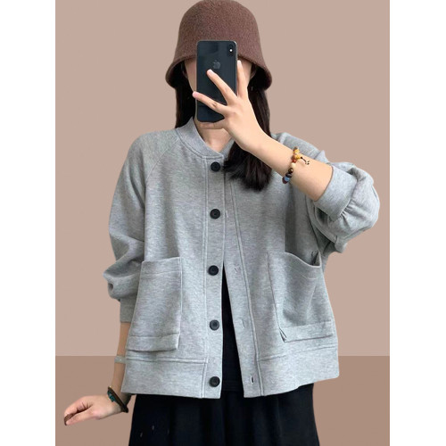 2025春秋季新款女士短外套衛衣開衫上衣棒球服爆款夾克洋氣小個子 2025春秋季新款女士短外套衛衣開衫上衣棒球服爆款夾克洋氣小個子