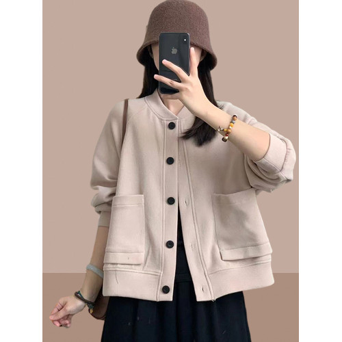 2025春秋季新款女士短外套衛衣開衫上衣棒球服爆款夾克洋氣小個子 2025春秋季新款女士短外套衛衣開衫上衣棒球服爆款夾克洋氣小個子