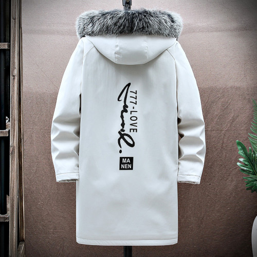 男士羽絨服中長款2025新款加厚保暖派克服冬裝潮牌冬季加絨外套男 男士羽絨服中長款2025新款加厚保暖派克服冬裝潮牌冬季加絨外套男