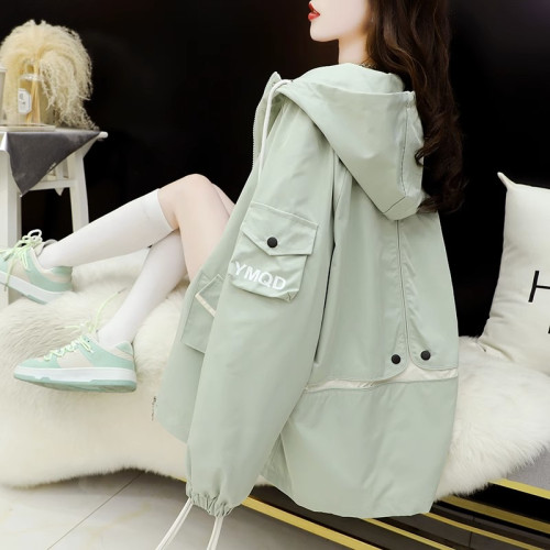 大碼女裝2025年秋冬季新款休閒拉鍊開衫連帽工裝外套加絨寬松上衣 大碼女裝2025年秋冬季新款休閒拉鍊開衫連帽工裝外套加絨寬松上衣