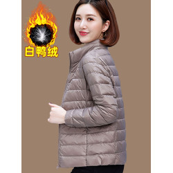 女士輕薄款羽絨服冬季爆款今年新款媽媽服小個子立領外衣內膽外套