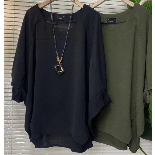 胖妹妹夏季休閒時尚洋氣大衫女韓版大碼遮肉減齡蝴蝶袖純色懶人衫 胖妹妹夏季休閒時尚洋氣大衫女韓版大碼遮肉減齡蝴蝶袖純色懶人衫