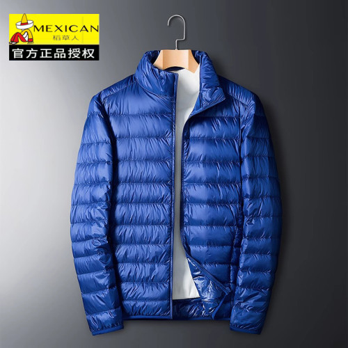 稻草人輕薄羽絨服男2025年秋冬立領修身運動短款休閒保暖外套男士 稻草人輕薄羽絨服男2025年秋冬立領修身運動短款休閒保暖外套男士