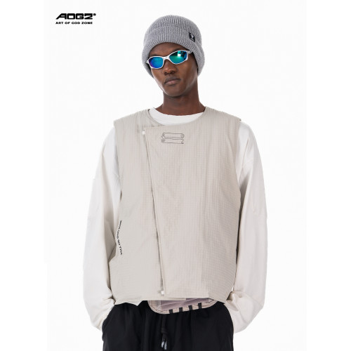 AOGZ羽絨服馬甲男款輕薄外穿2025新款90白鴨絨美式情侶背心馬夾女