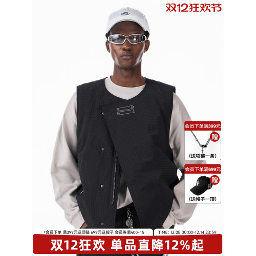 AOGZ羽絨服馬甲男款輕薄外穿2025新款90白鴨絨美式情侶背心馬夾女