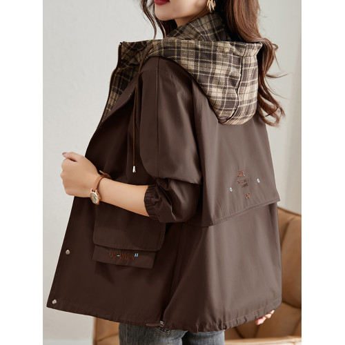 歐貨超火風衣外套女款春秋2025新款爆款減齡氣質休閒寬松媽媽上衣 歐貨超火風衣外套女款春秋2025新款爆款減齡氣質休閒寬松媽媽上衣