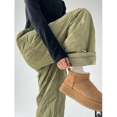 2025年冬季加厚保暖壓線加棉大棉褲女抽繩毛邊高個子寬松休閒褲 2025年冬季加厚保暖壓線加棉大棉褲女抽繩毛邊高個子寬松休閒褲